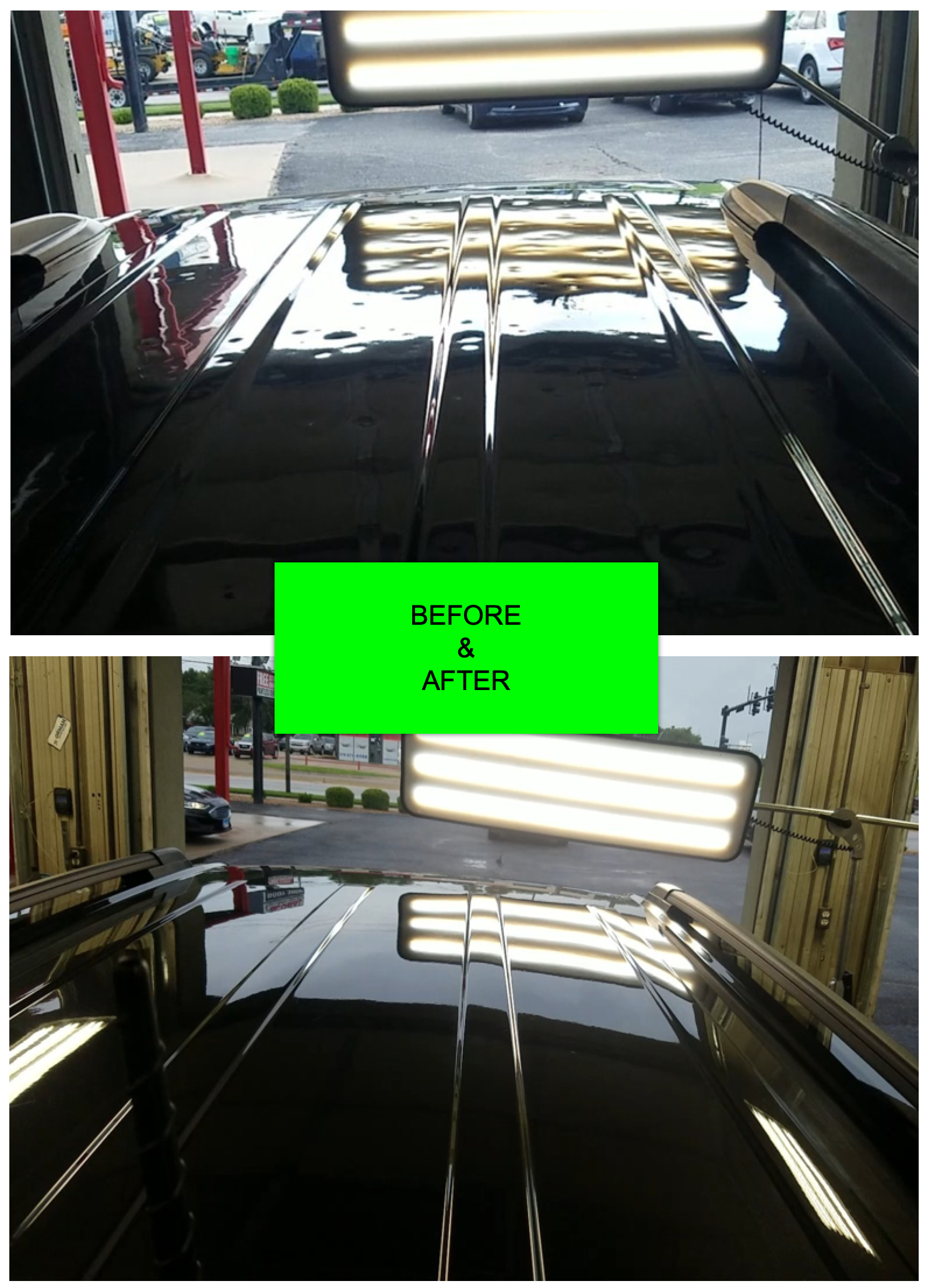 Before & After Hail Damage in Wichita Global Collision Centers