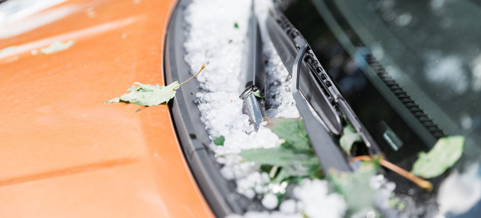 What size hail can damage a car?